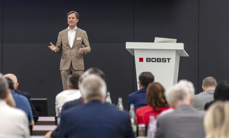 Jean- Pascal Bobst, CEO, Grupo Bobst na coletiva de imprensa